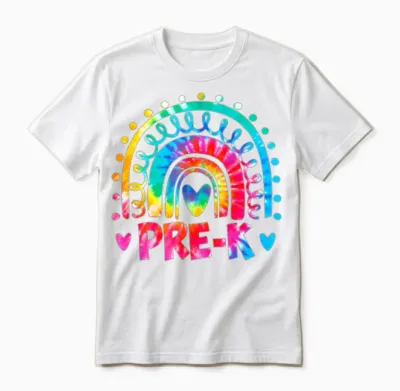 Tie Dye Prek Teacher Rainbow Preschool Back To Unisex T-Shirt - White