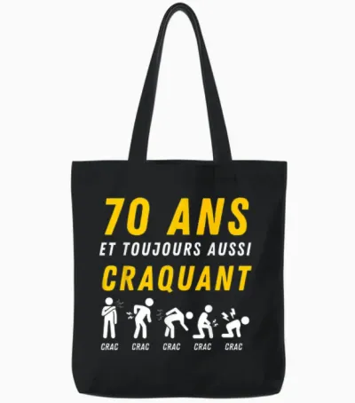 Gift Idea Humour 70th Anniv 1956 Birthday 70 Years Tote Bags - Black