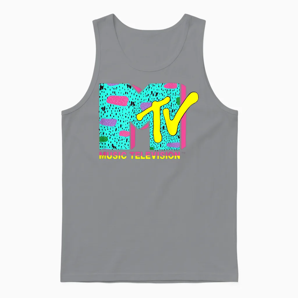 Mademark X Mtv - the Official Mtv Logo with Wild Colors and a Funky Design Unisex Tank Top in Sport Grey