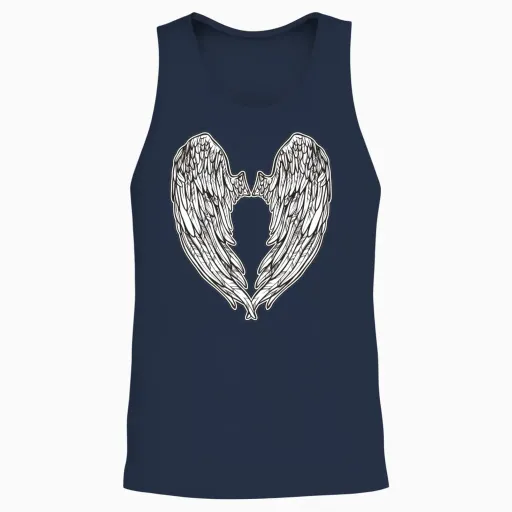 Wings Unisex Tank Top - Navy
