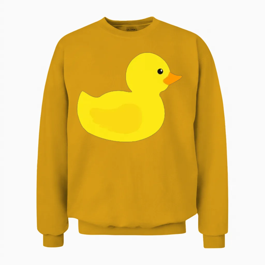 Rubber Duck Unisex Sweatshirt in Gold