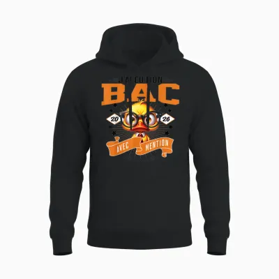 Nouveau Bachelier Félicitation Bac 2026 Avec Mention Unisex Hoodie - Black