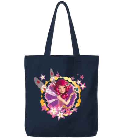 Mia & Me Flowers and Mia the Elf Tote Bags - Navy