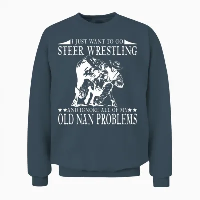 Steer Wrestling Unisex Sweatshirt - Dark Heather