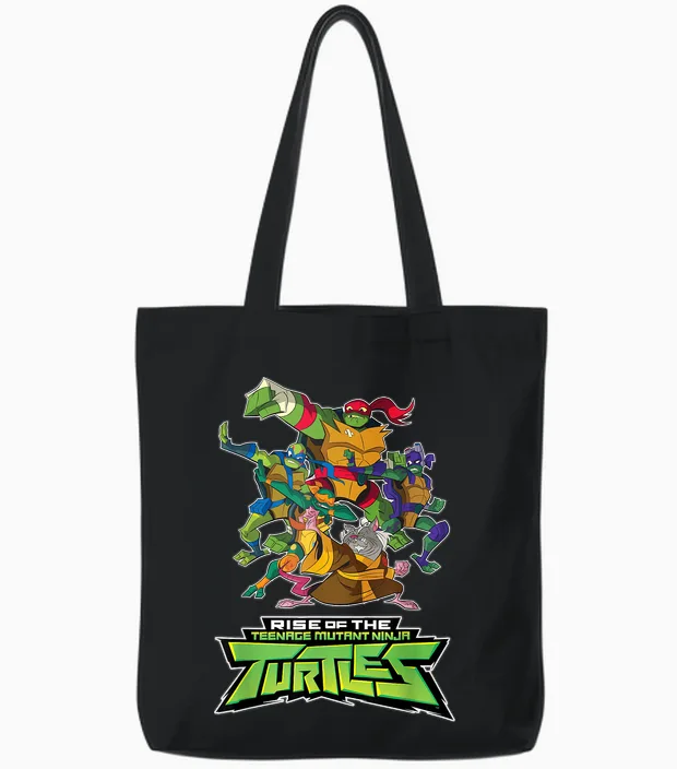Splinter & the Turtles - Rise Tote Bags in Black