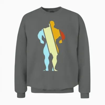 Bodybuilding Retro Unisex Sweatshirt - Graphite Heather