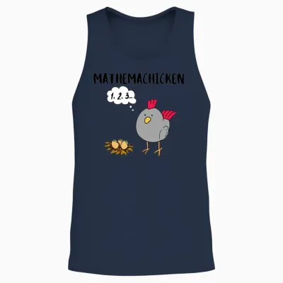 Funny Math Mathemachicken Unisex Tank Top - Navy