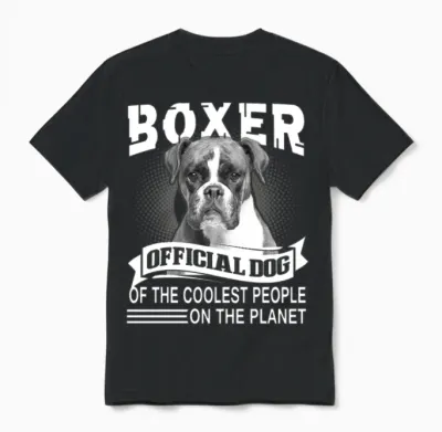 Boxer Dog Shirt - Boxer Dog Official Dog Unisex T-Shirt - Black