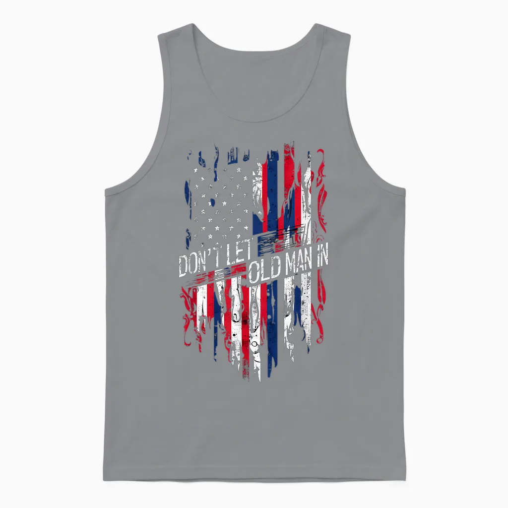 Don't Let the Old Man in - Vintage American Unisex Tank Top in Sport Grey