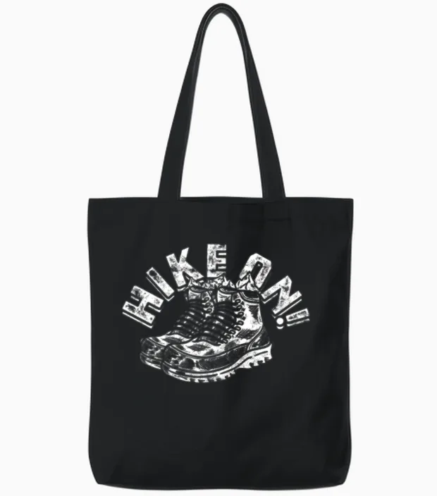 Hike On! - Hiking - & Outdoors Tote Bags in Black