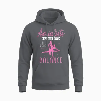 Aerial Silks. Aerial Silk Unisex Hoodie - Charcoal