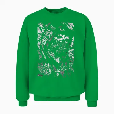 Japon Streetwear Cyberpunk Y2k Techwear Rétro Manga Anime Unisex Sweatshirt - Irish Green