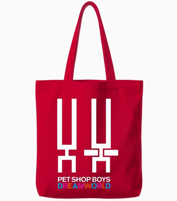 Pet Shop Boys Dreamworld Tour Tote Bags in Red