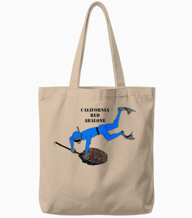 Freediving California Trophy Abalone Diver Urm Tote Bags in Natural