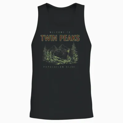 Twin Peaks Souvenir Welcome to Twin Peaks Tv Show Unisex Tank Top - Black