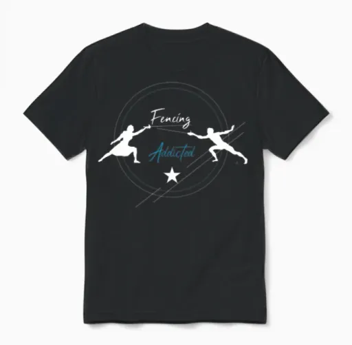 Fencing Addicted Unisex T-Shirt in Black