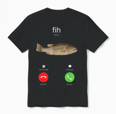 Fih Calling Unisex T-Shirt - Black
