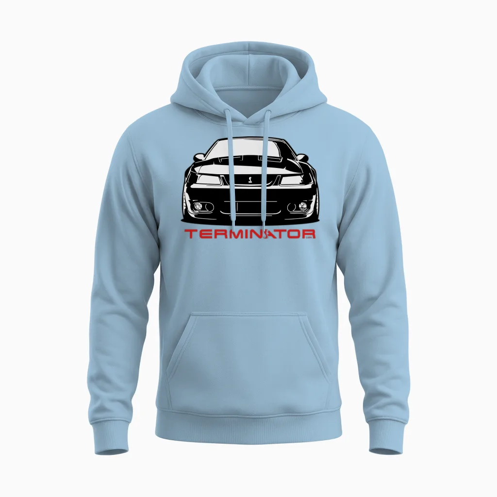Mustang Cobra Terminator Unisex Hoodie in Light Blue