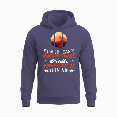 Hiking Trails Outdoor Hike Hiker Unisex Hoodie - Heather Sport Dark Navy