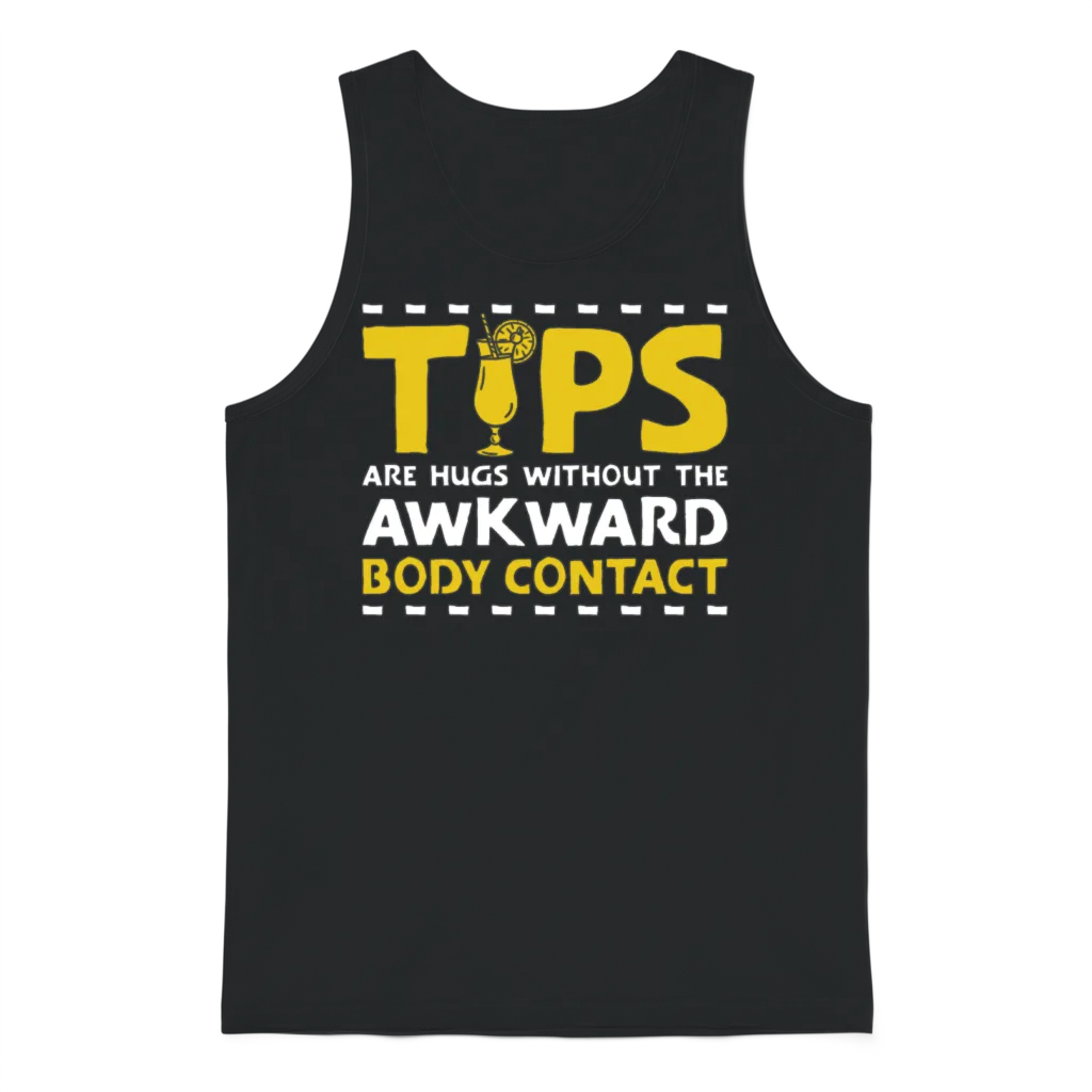 Bartender Mixologist Tips Are Hugs Unisex Tank Top - Black
