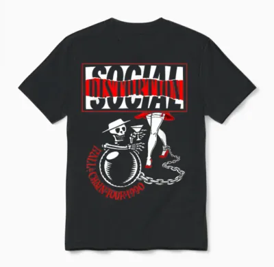 Offizielle Social Distortion Ball Und Kette Unisex T-Shirt - Black
