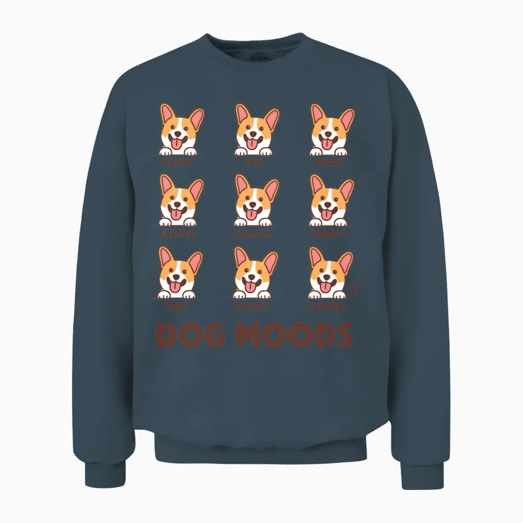 Dog Moods Lovers Unisex Sweatshirt in Dark Heather