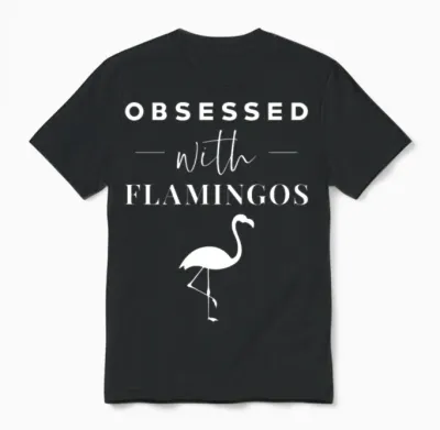 Flamingo Unisex T-Shirt - Black