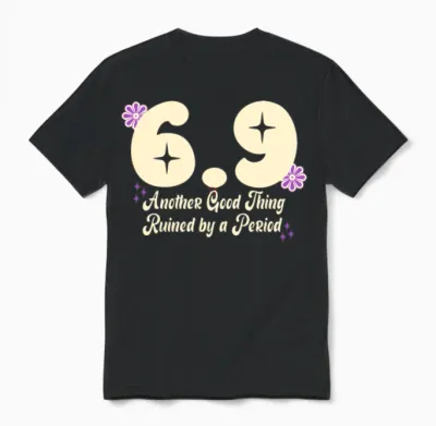 Funny 69 T-Shirt, Inappropriate Adult Humor Retro Unisex T-Shirt - Black