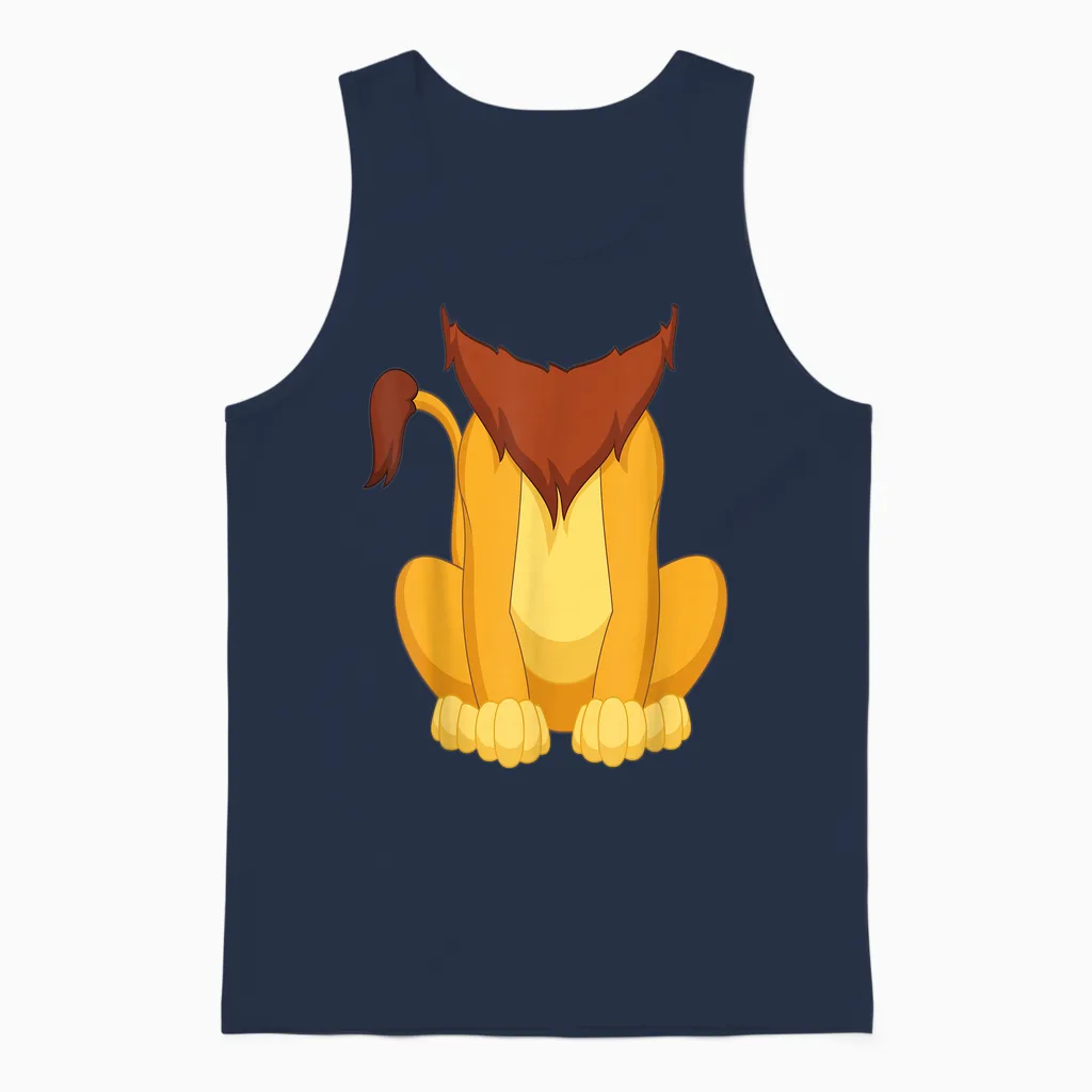 Lion Shirt Adult Men Women Children Lion Costume Unisex Tank Top in Navy