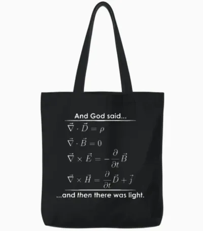 Mathematics Tee Shirt Funny Science T Shirts Tees Tote Bags - Black