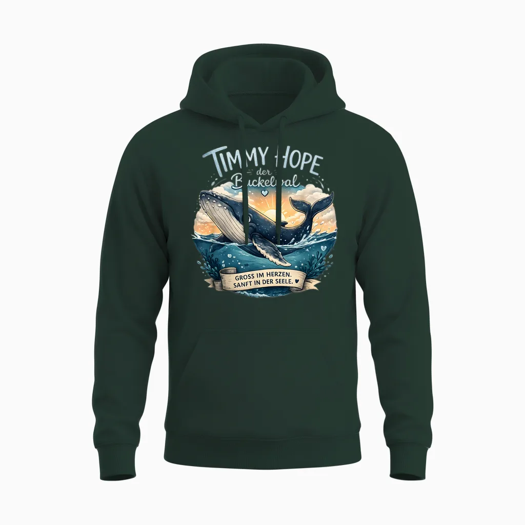 Timmy Hope Buckelwal Wal Meer Ozean Natur Design Unisex Hoodie in Forest