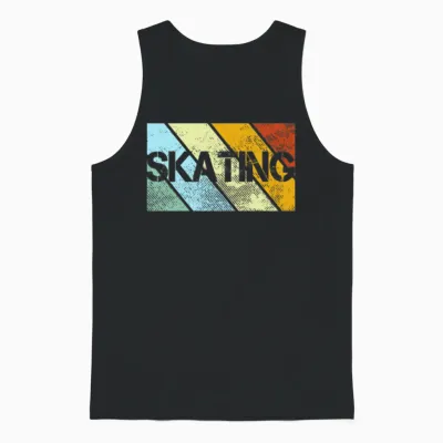 Skating Retro Unisex Tank Top - Black
