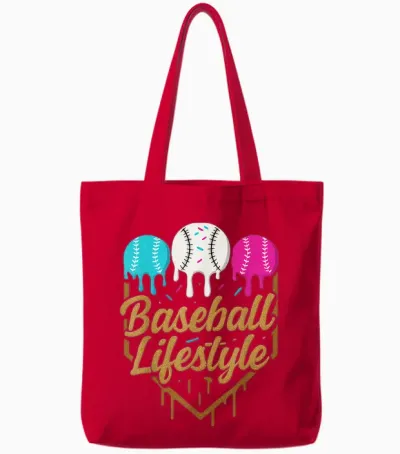 Baseball Lifestyle 101 Apparel Youth Baseball Tote Bags - Red