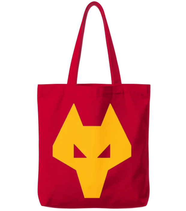 Vintage Wolves Jersey Wolverhampton Soccer Wulfrun Tote Bags - Red