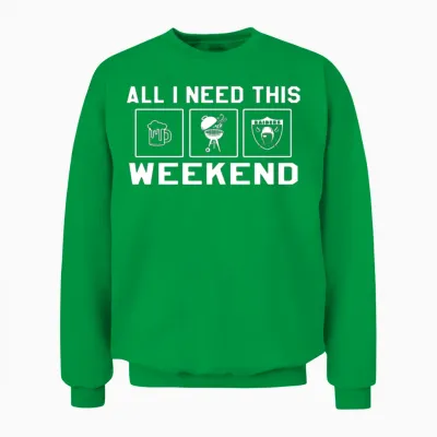 Las Vegas Custom Weekend Funny Fan Unisex Sweatshirt - Irish Green