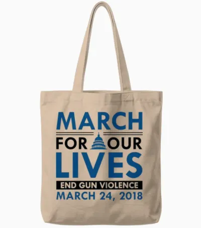 March for Our Lives Tote Bags - Natural