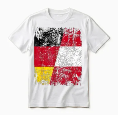 österreich Deutschland Flagge | Damen Herren Kinder Austria Unisex T-Shirt - White
