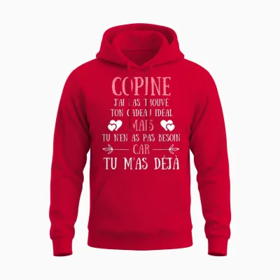 Girlfriend Funny Gift Idea Personalized Women Unisex Hoodie - Red