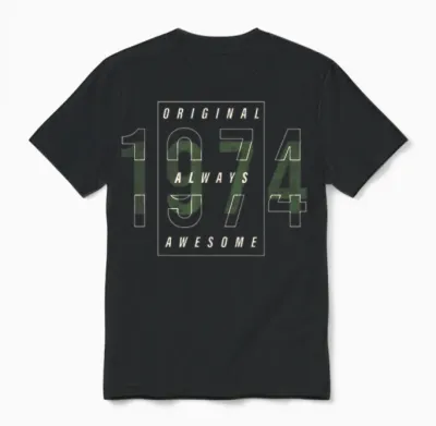 Original 1974 Year of Birth Urban Gift Vintage Unisex T-Shirt - Black