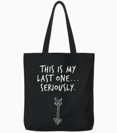 Funny Pregnancy Tote Bags - Black
