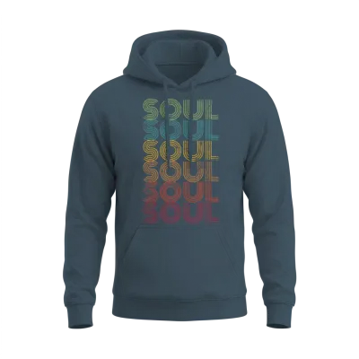 Soul Retro Unisex Hoodie - Dark Heather