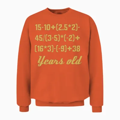 60 Years Old Algebra Equation Unisex Sweatshirt - Orange