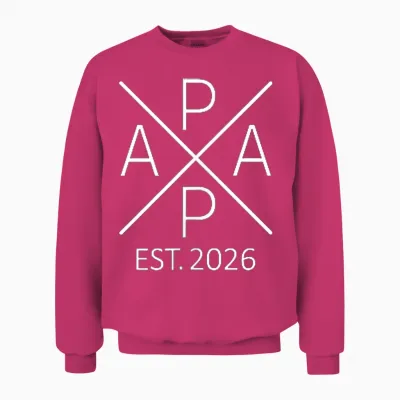 Papa Est. 2026 Dad Since 2026 Papa 2026 Unisex Sweatshirt - Heliconia