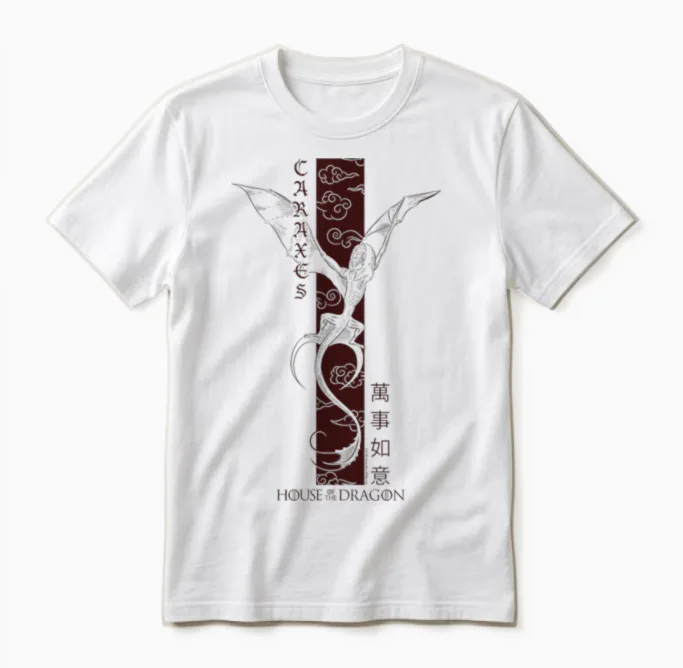 House of the Dragon Year of the Dragon Tall Caraxes Unisex T-Shirt in White