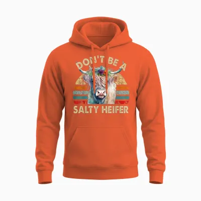 Highland Cow Unisex Hoodie - Orange