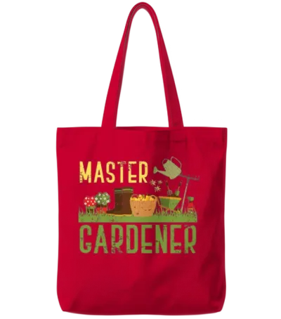 Master Gardener Gardening Tote Bags - Red