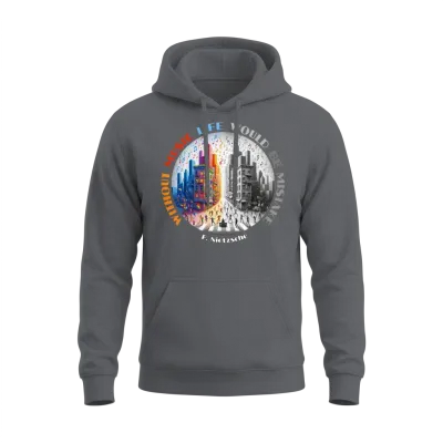 Without Music Life Would Be a Mistake Nietzsche Unisex Hoodie - Charcoal