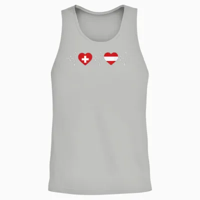 österreich Flagge Schweiz Flagge österreich Schweiz Unisex Tank Top - Ash
