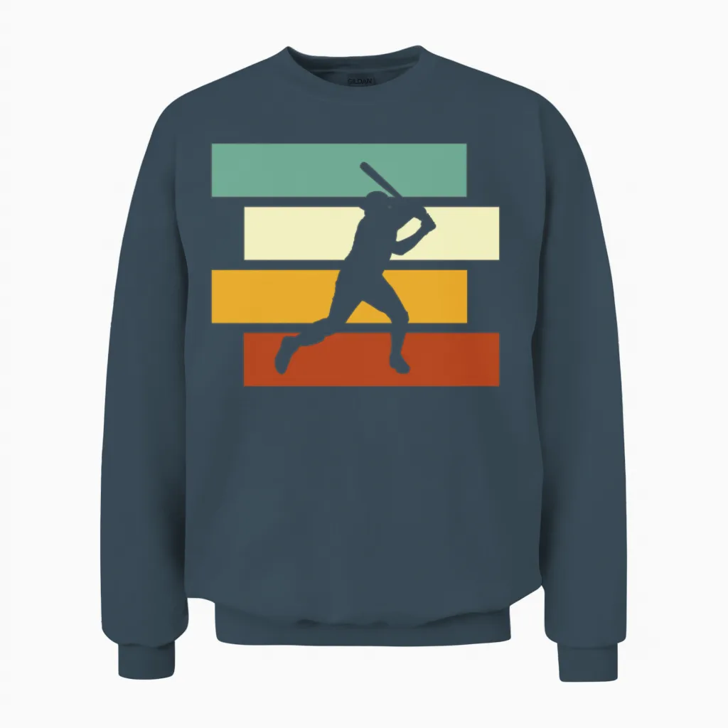 Baseball Retro & Softball Gift Unisex Sweatshirt in Dark Heather