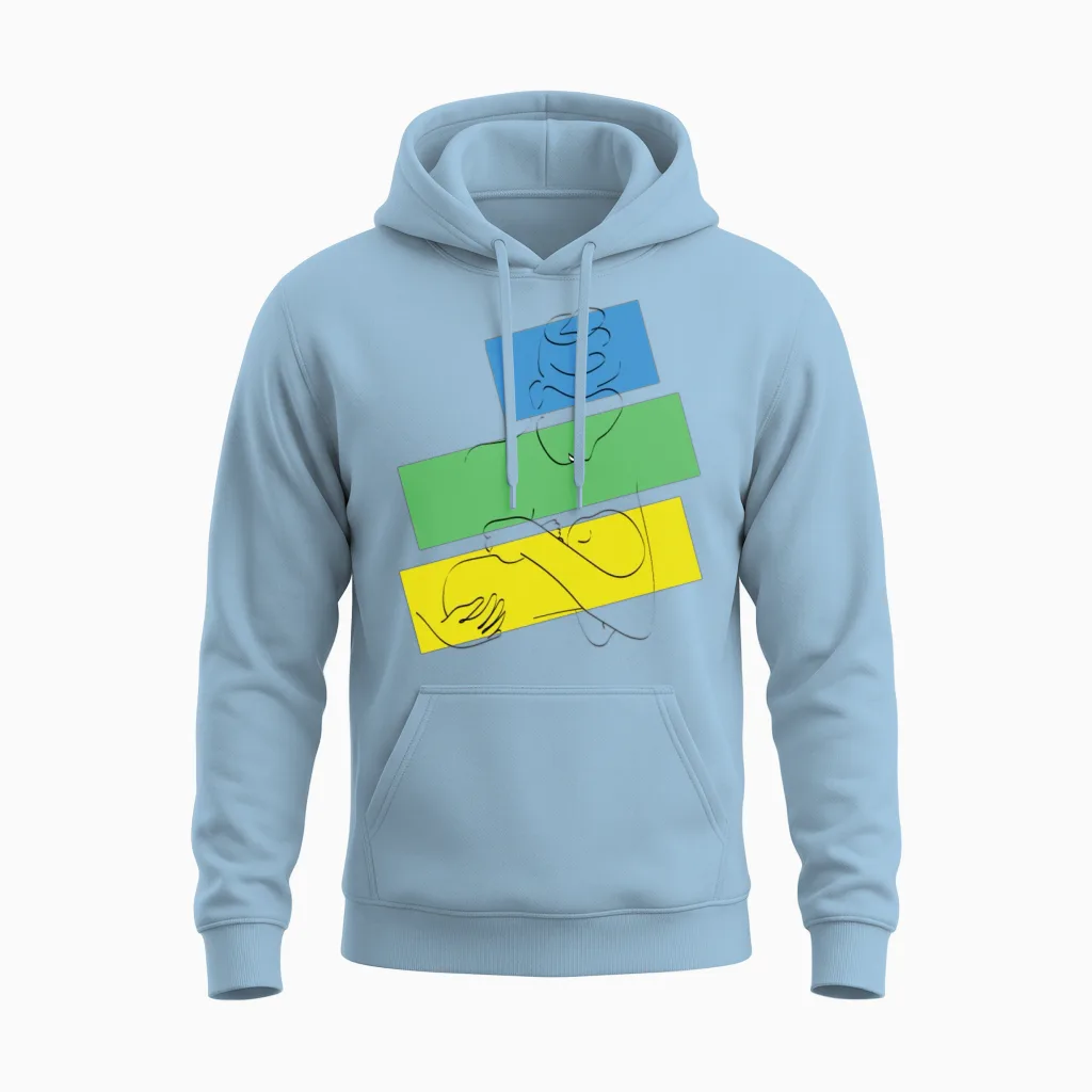 Mothers Love 2 Mom Unisex Hoodie in Light Blue